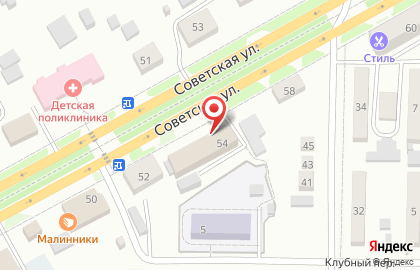 ОАО Банк Народный кредит на Советской улице на карте