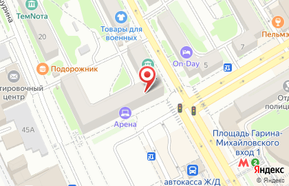 Дом молодежи Железнодорожного района на Площади Гарина-Михайловского на карте