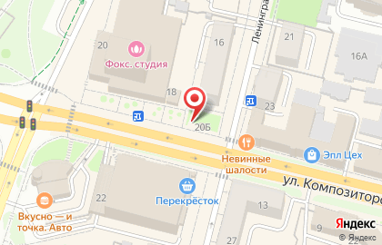 Терминал СберБанк на улице Композиторов Воробьёвых на карте