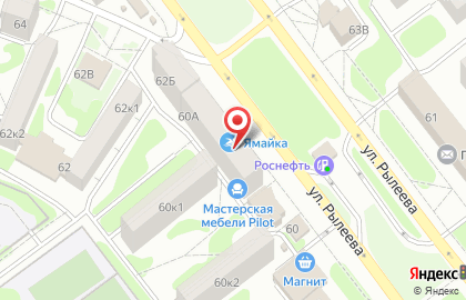 Аквацентр Ямайка на улице Рылеева на карте