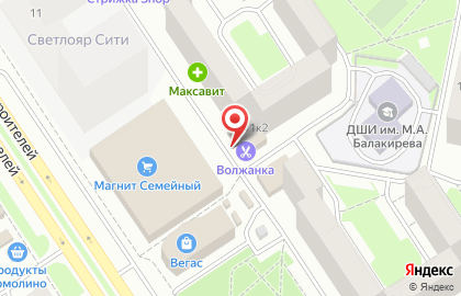 Парикмахерская Волжанка на проспекте Машиностроителей на карте