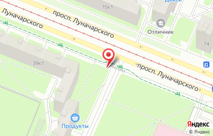 Магазин овощей и фруктов на проспекте Луначарского, 39а на карте