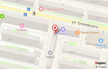 Магазин овощей и фруктов Перспективный рынок на улице Тухачевского на карте