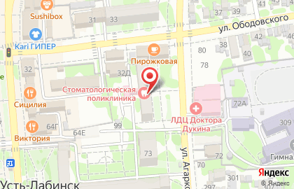 Стоматологическая поликлиника Усть-Лабинского района на карте