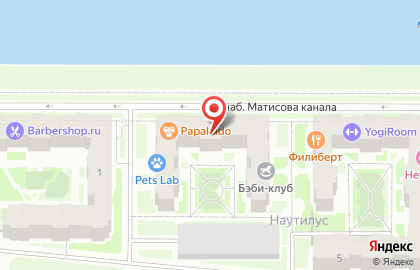 Детский языковой центр Полиглотики на набережной Матисова канала на карте