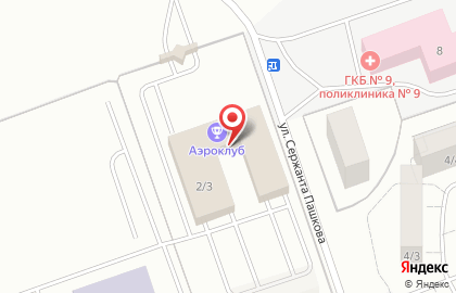 Аэродромный комплекс малой авиации Первушино в Ленинском районе на карте