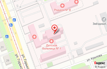 Детская городская поликлиника №1 Детская городская клиническая больница №1 на улице Горького на карте
