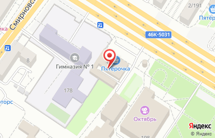 Магазин разливных напитков Территория пива на Октябрьском проспекте на карте