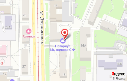 Нотариус Мызникова С.Ф. на карте