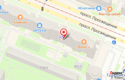 Мариенталь (Санкт-Петербург) на улице Просвещения на карте