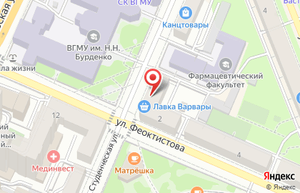 Ателье в Воронеже на карте