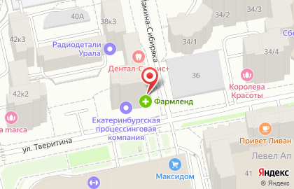 Служба заказа товаров аптечного ассортимента Аптека.ру на улице Тверитина на карте