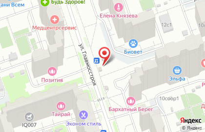 Киоск печатной продукции Антарес на улице Главмосстроя на карте