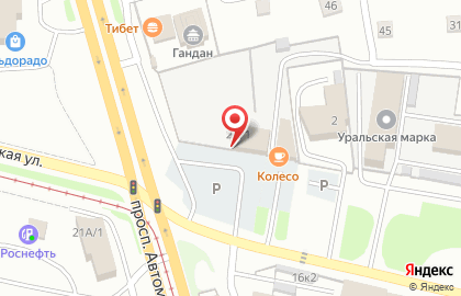 Шиномонтажная мастерская в Железнодорожном районе на карте