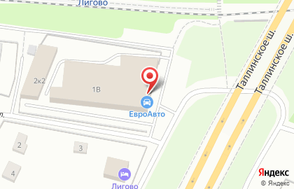 Магазин автозапчастей и сервис ЕвроАвто в Красносельском районе на карте