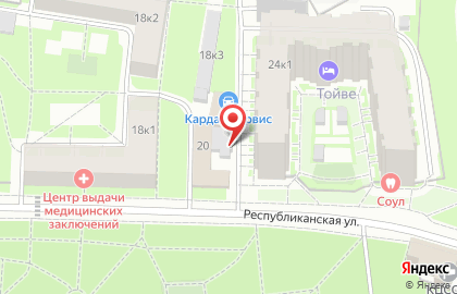 Автосалон Спарз в Красногвардейском районе на карте