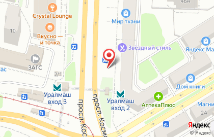 Киоск по продаже фастфудной продукции на проспекте Космонавтов на карте