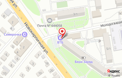 Банк ВТБ на Новокирпичной улице на карте