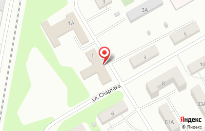 Баня на Спартака на улице Спартака на карте