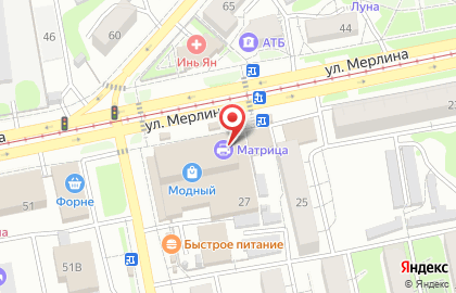 Типография Матрица на улице Петра Мерлина на карте