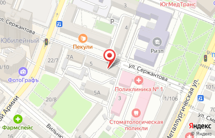Гастроном СоюзПродукт на улице Сержантова на карте