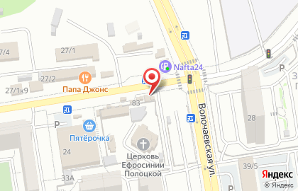 Киоск фруктов и овощей в Октябрьском районе на карте