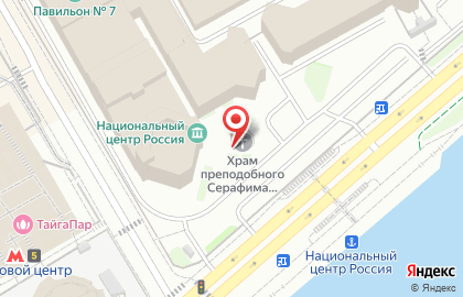 Храм Преподобного Серафима Саровского в Москве на карте