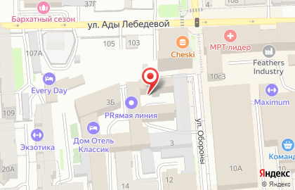 НТР в Центральном районе на карте