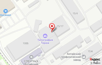 Типография Тираж в Октябрьском районе на карте