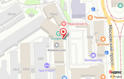 Учебный центр Коннессанс на метро Московские Ворота на карте