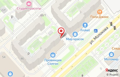 Киоск по продаже фруктов и овощей в Советском районе на карте