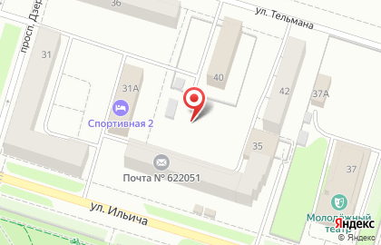 Почтовое отделение №51 на улице Ильича на карте