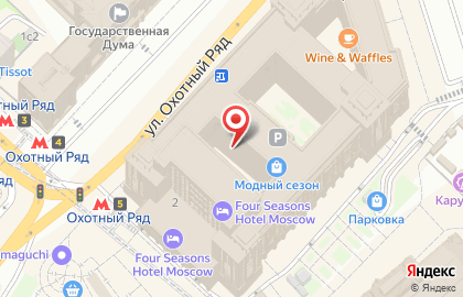 Кофейня Starbucks на улице Охотный Ряд на карте