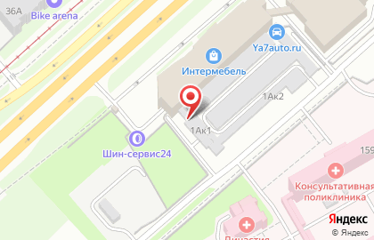 Шиномонтажная мастерская Шин-сервис в Кировском районе на карте