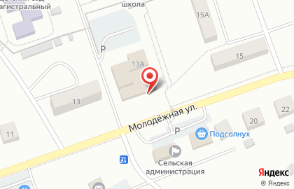 Магазин Ромашка на Молодёжной улице на карте