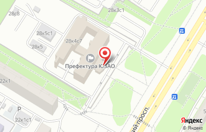 Управление торговли и услуг префектуры Юго-Западного административного округа г. Москвы на карте