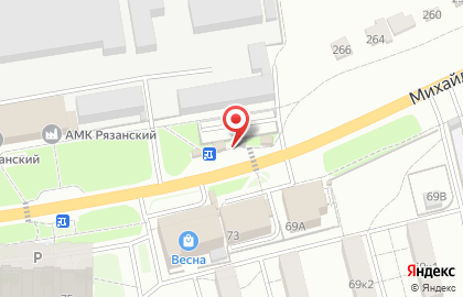 Продуктовый магазин в Рязани на карте