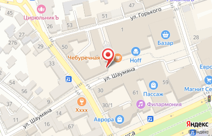 Магазин мясной продукции на улице Шаумяна на карте
