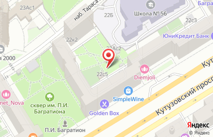 Киоск по продаже фруктов и овощей, район Дорогомилово на Кутузовском проспекте на карте