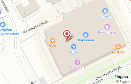 Магазин Казанова 69 в Верх-Исетском районе на карте