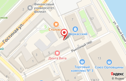 Киоск фастфудной продукции в Рыночном переулке на карте