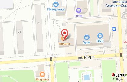 Кафе-ресторан Томато на улице Мира на карте