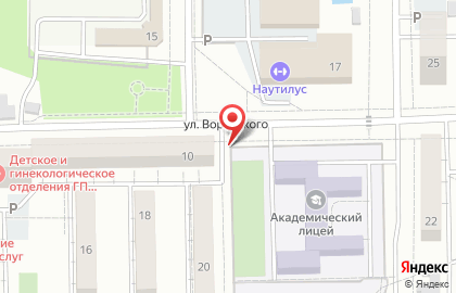 Киоск по продаже куры-гриль на улице Воровского на карте