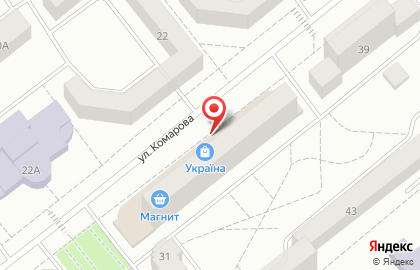 Агентство недвижимости Сириус на улице Комарова на карте