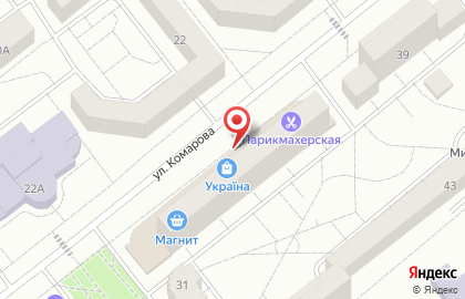 Магазин товаров для праздничного оформления Праздник на улице Комарова на карте
