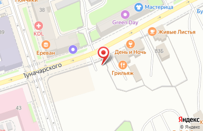 Шиномонтажная мастерская 5 Колесо на улице Луначарского на карте