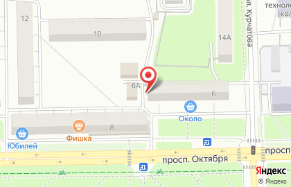 Магазин Хлебный на проспекте Октября на карте