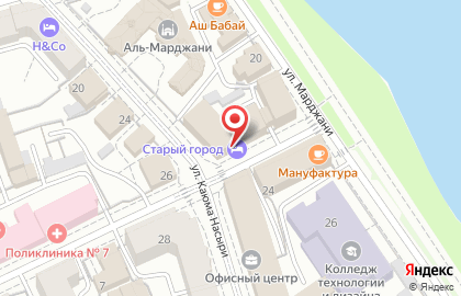 Гостиница Старый город в Казани на карте