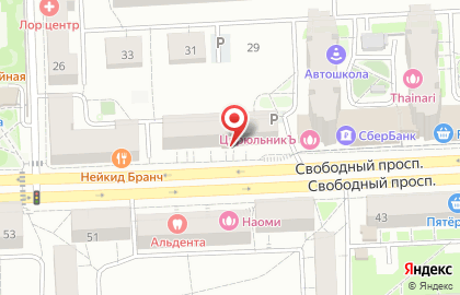 Терминал Восточный на Свободном проспекте на карте
