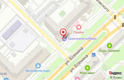 Транскапиталбанк на улице Есенина на карте